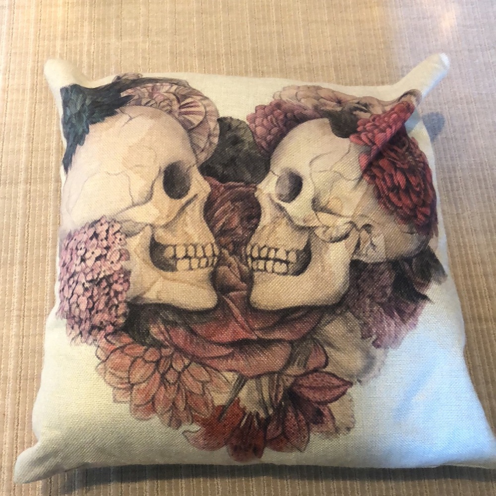 Skeletons in Love Pillow — Custom Made